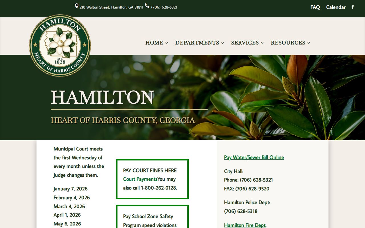 Hamilton criminal records Municipal Court page