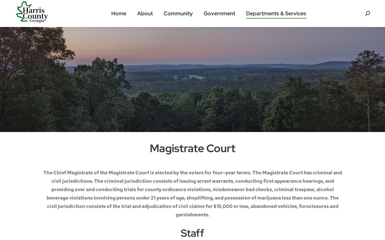 Harris County arrest history Magistrate Court page