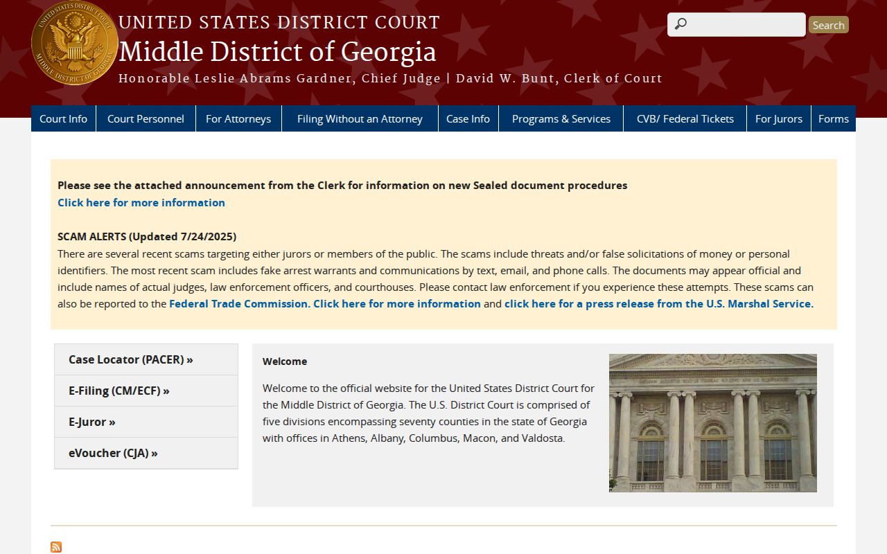Middle District of Georgia federal court serving Harris County