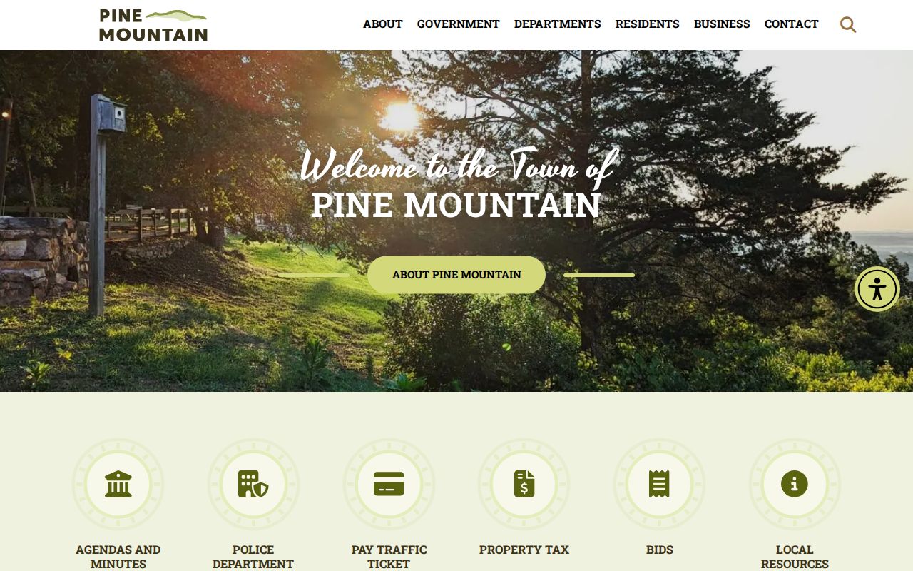 Pine Mountain criminal history town government homepage